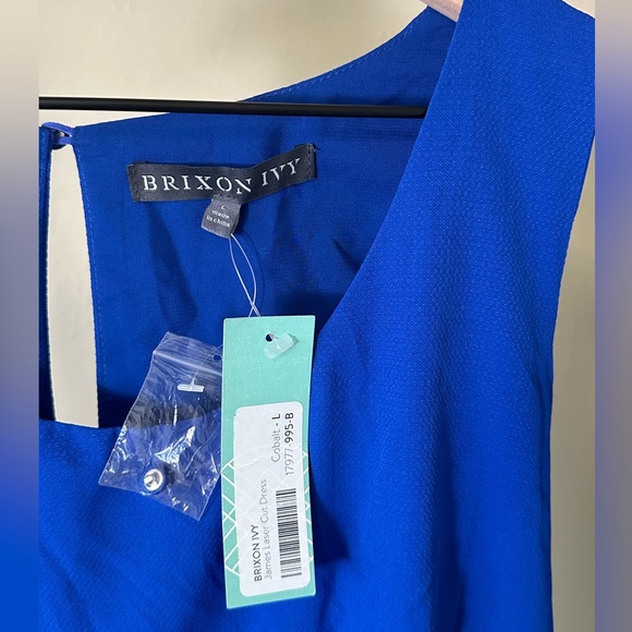 Brixton Ivy James Laser Cut Dress Size L NWT Cobalt Blue - Picture 4 of 6